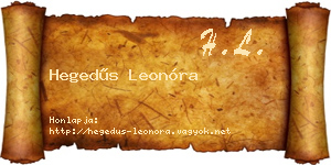 Hegedűs Leonóra névjegykártya