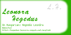 leonora hegedus business card